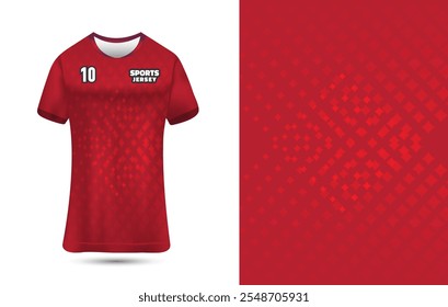 Ilustración vectorial de diseño de jersey de sublimación. Camiseta de los deportes, diseño del jersey para la impresión de la sublimación.