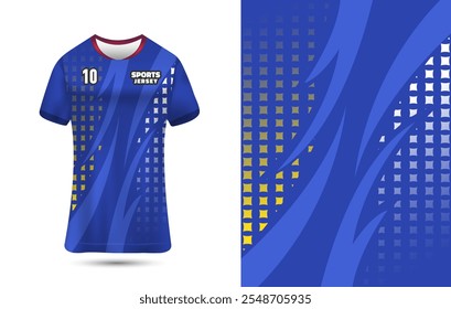 Sublimação jersey design vetor Ilustração. Camiseta Esportiva, design de camisa para impressão de sublimação.