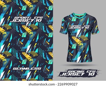 Sublimation seamless printing design for jersey and tshirt sports team