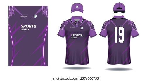 Sublimation soccer jersey mockup for Cricket, Football, Tennis, badminton, racing, gaming, Vector uniform