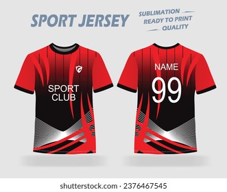 Sublimation Sport Jersey Mock Up. Vector Illustrator. EPS 10