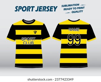 Sublimation Sport Jersey Vector Illustrator Design. T Shirt Design Mock Up. EPS 10