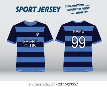 Sublimation Sport Jersey Vector Illustrator Design. T Shirt Design Mock Up. EPS 10