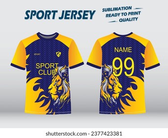 Sublimation Sport Jersey Vector Illustrator Design. T Shirt Design Mock Up. EPS 10