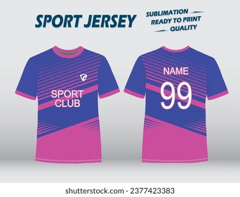 Sublimación Sport Jersey Vector Diseño Ilustrador. El Diseño De Camisetas Se Burla. EPS 10