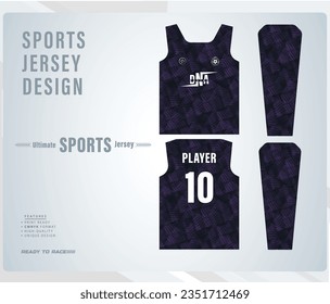 Sublimation Sports Jersey Design template for sports t shirt printing