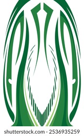sublimation sports jersey design vector illustration in white and green color