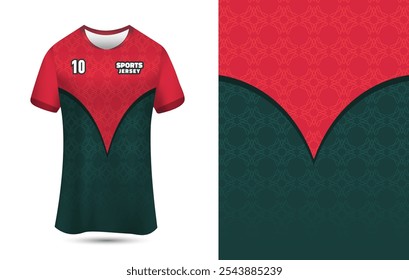Sublimation Sports jersey design vector. Customizable Jersey design for Sublimation Printing