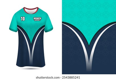 Sublimação Vetor de design de camisa Esportes. Design de Jersey personalizável para impressão de sublimação