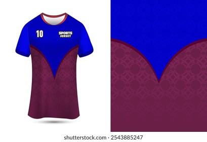 Sublimation Sports jersey design vector. Customizable Jersey design for Sublimation Printing