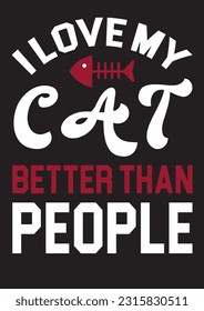 CUSTOM TYPOGRAPHY CAT T SHIRT DESIGN 