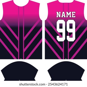 Plantilla de diseño de jersey de camisa deportiva de sublimación personalizada, traje deportivo, ropa deportiva, uniforme deportivo