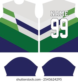 Plantilla de diseño de jersey de camisa deportiva de sublimación personalizada, traje deportivo, ropa deportiva, uniforme deportivo