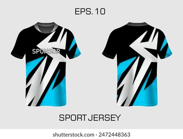  Diseño de camiseta de sublimación jersey Vector patrón geométrico con estilo a rayas colección de Vector premium