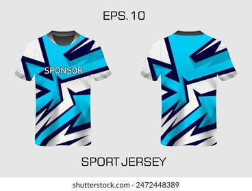  Diseño de camiseta de sublimación jersey Vector patrón geométrico con estilo a rayas colección de Vector premium