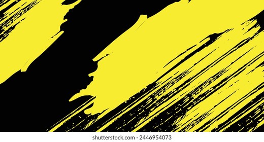 Sublimation t-shirt design vector brush grunge splash background, sporty techno element wallpaper, yellow color combination, sportswear shirt