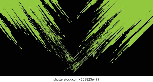 Sublimation t-shirt design vector grunge brush splash background, sporty techno element wallpaper, green color combination, sports shirt