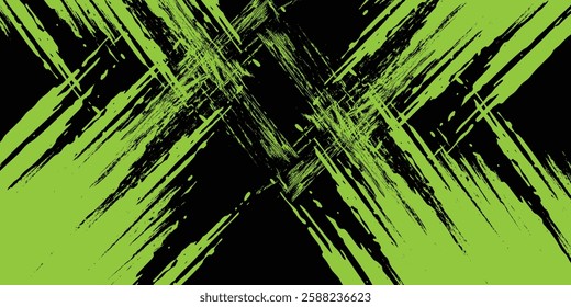 Sublimation t-shirt design vector grunge brush splash background, sporty techno element wallpaper, green color combination, sports shirt