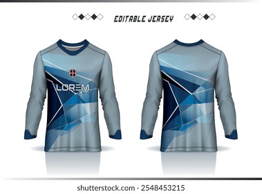 sublime, vista, en blanco, aislado, frente, camiseta, geométrico, colorido, sublimación, maqueta, fitness, desgaste, club, kit, ropa deportiva, fondo abstracto, moderno, ropa, jugador