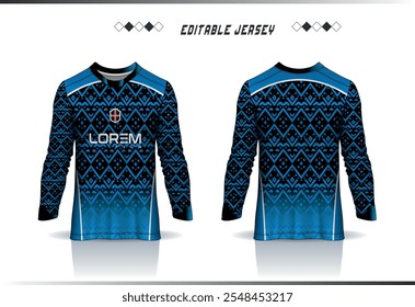 sublime, vista, en blanco, aislado, frente, camiseta, geométrico, colorido, sublimación, maqueta, fitness, desgaste, club, kit, ropa deportiva, fondo abstracto, moderno, ropa, jugador