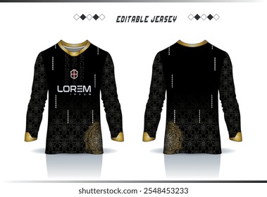 sublime, vista, en blanco, aislado, frente, camiseta, geométrico, colorido, sublimación, maqueta, fitness, desgaste, club, kit, ropa deportiva, fondo abstracto, moderno, ropa, jugador