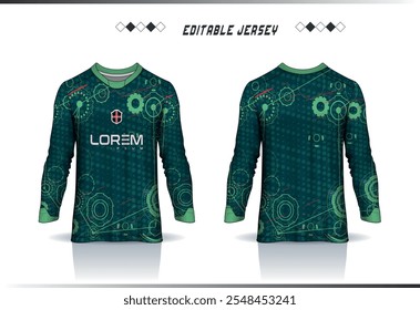 sublime, vista, en blanco, aislado, frente, camiseta, geométrico, colorido, sublimación, maqueta, fitness, desgaste, club, kit, ropa deportiva, fondo abstracto, moderno, ropa, jugador