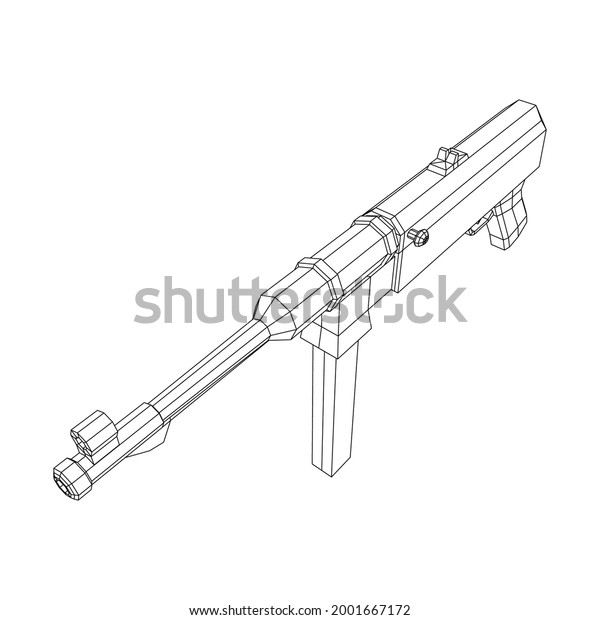 Submachine Gun German Mp 40 World Stock Vector (Royalty Free ...