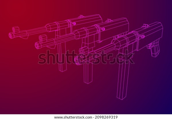 Submachine Gun German Mp 40 World Stock Vector (Royalty Free) 2098269319