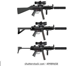 Submachine Gun Heckler Mp5