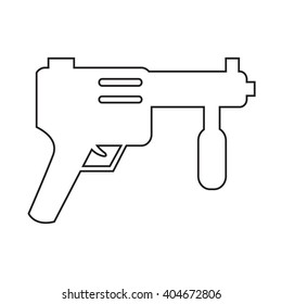 Submachine Gun icon Illustration design