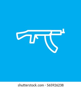 submachine gun icon illustration isolated vector sign symbol