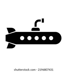 Submarine black icon. Suitable for website, content design, poster, banner, or video editing needs