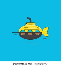 Submarine cartoon design Free Vector