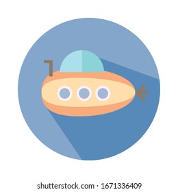 submarine child toy block style icon vector illustration design