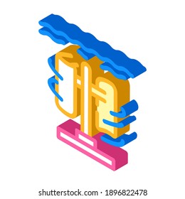 submarine electric power plant isometric icon vector. submarine electric power plant sign. isolated symbol illustration