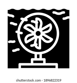 submarine electrical power industry plant glyph icon vector. submarine electrical power industry plant sign. isolated contour symbol black illustration