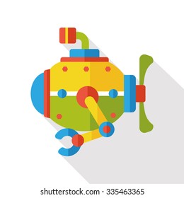 submarine flat icon
