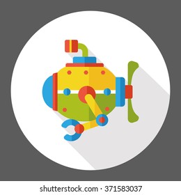 submarine flat icon