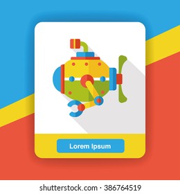 submarine flat icon