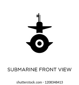 Submarine Front View icon. Submarine Front View symbol design from Army collection.