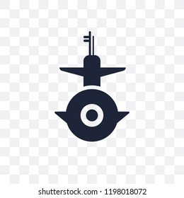 Submarine Front View transparent icon. Submarine Front View symbol design from Army collection.