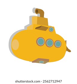 submarine. Hand drawn kids submarine.