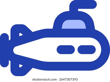 ícone submarino azul estilo design