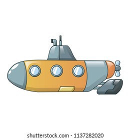 Submarine icon. Cartoon of submarine vector icon for web design isolated on white background