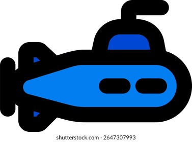 submarine icon color style design