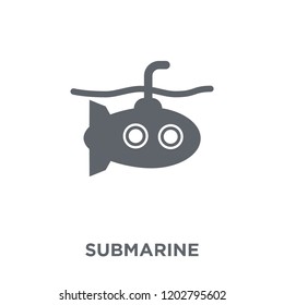 Submarine icon. Submarine design concept from Army collection. Simple element vector illustration on white background.