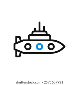 Submarine Icon Design, Underwater Vessel