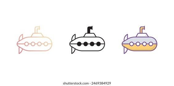 Diseño de icono submarino con fondo blanco ilustración de stock