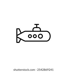 Submarine icon. filled and line stroke icons