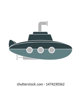 submarine icon. flat illustration of submarine vector icon. submarine sign symbol